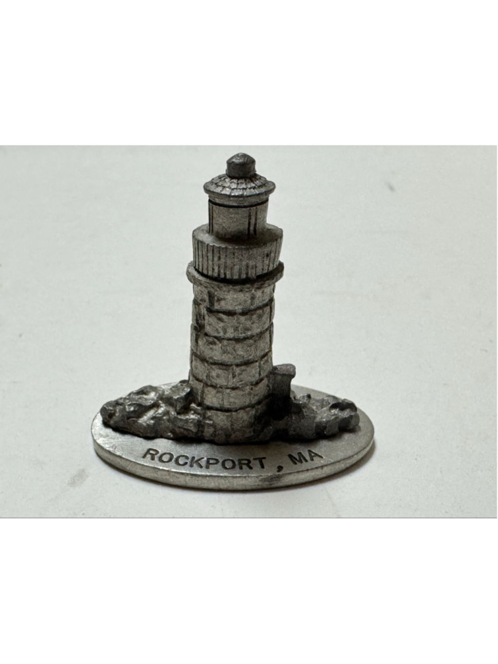 Spoontiques Pewter Rockport MA Lighthouse figurine 1.5”